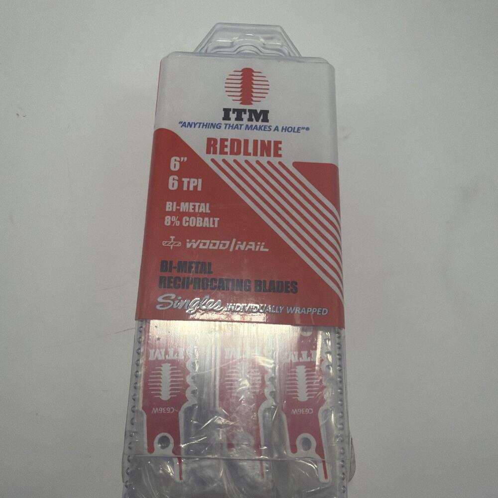 ITM Redline 6” 6tpi Bi-metal Reciprocating Blades C636W-B 50 Count